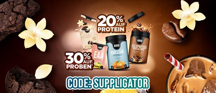 20% off all protein products and 30% off samples at ESN + free shipping on orders of €35 or more