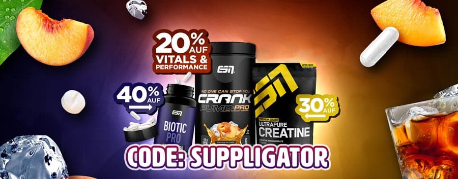 Up to 40% off during the ESN Vital and Performance promotion with the ESN discount code SUPPLIGATOR
