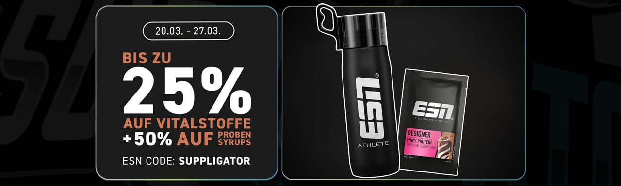 Up to 50% off during the ESN Vital promotion + new ESN Bottle