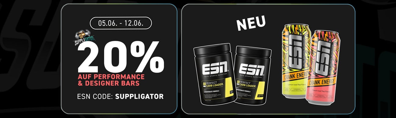 20% off during the ESN Performance & Designer Bars Promotion + Golden Designer Bar Giveaway