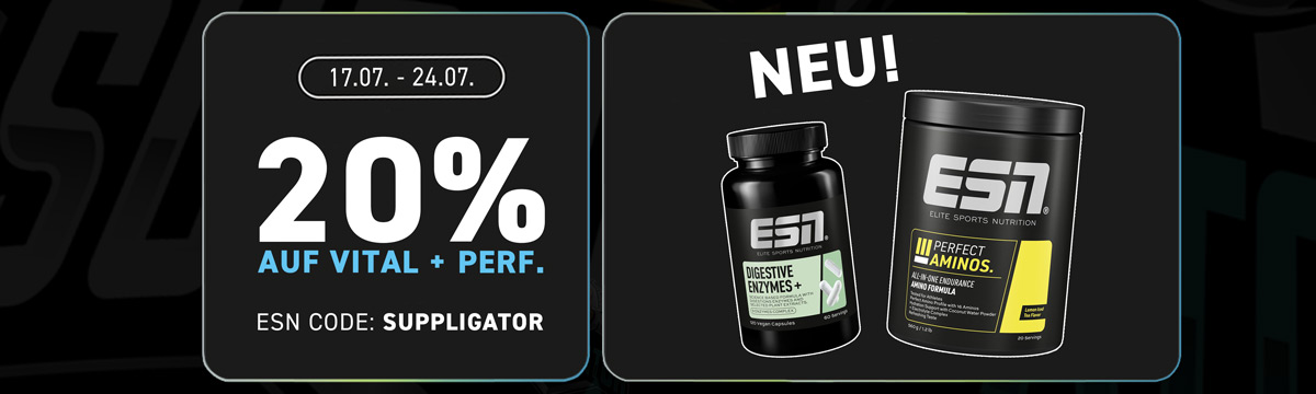 20% off nutritional supplements and performance products at ESN