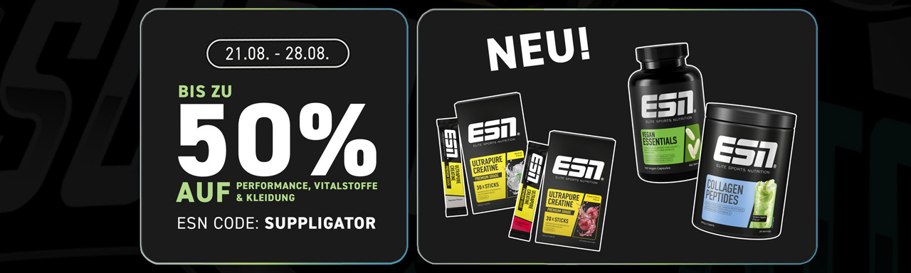 Save up to 50% on ESN Performance and Vital Substances during the Gym Wear Special