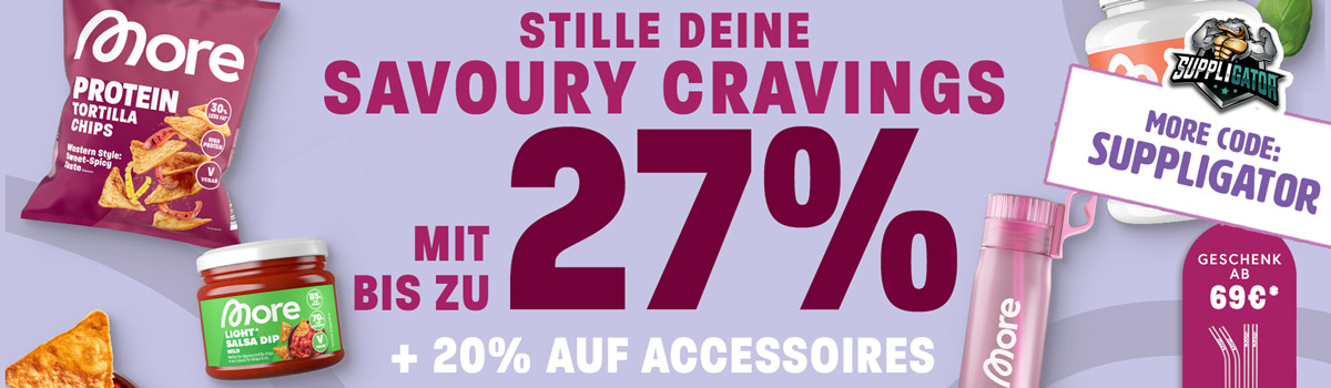 Up to 27% off during the More Savoury Cravings promotion + launch of the new More Salsa