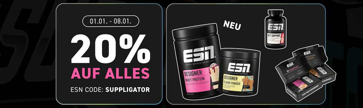 20% off everything at ESN + 40% off samples