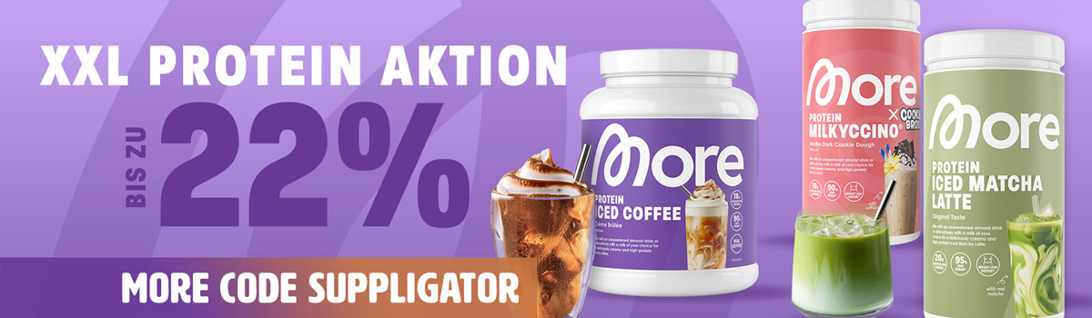 Up to 22% off during the XXL More Protein promotion, featuring many great new products