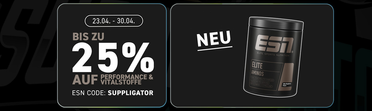 Up to 25% off ESN Nutrients and Performance + Launch of Elite Aminos