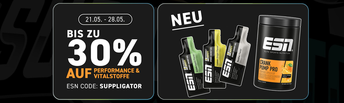 Up to 30% off during the ESN Performance & Nutrients promotion + new NRGY gels