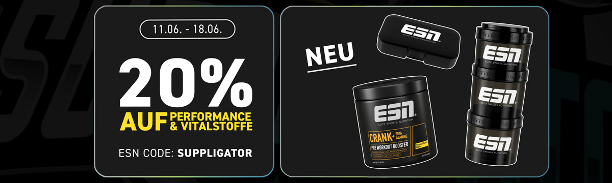 20% off performance and nutritional supplements at ESN with the launch of the new CRANK + Beta Alanine