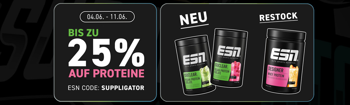 Up to 25% off during the ESN Protein Sale + Launch of Vegan ISOCLEAR