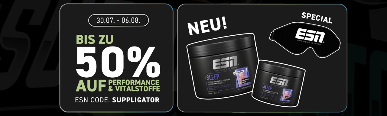 Up to 50% off performance and nutritional supplements at ESN