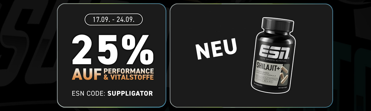 25% off ESN Performance and Vital Substances, with lots of extras