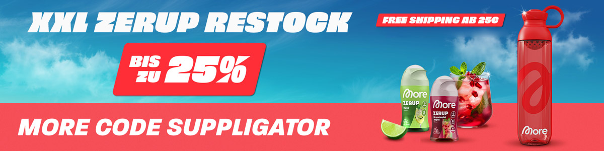 Up to 25% off at the XXL Zerup Restock, featuring an XXL giveaway and new products
