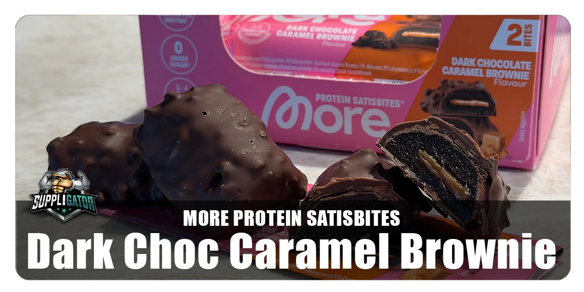 Review: More Satisbites Dark Chocolate Caramel Brownie
