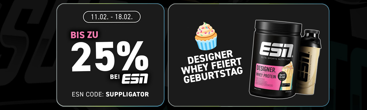 ESN Designer Whey Birthday with lots of new releases and restocks