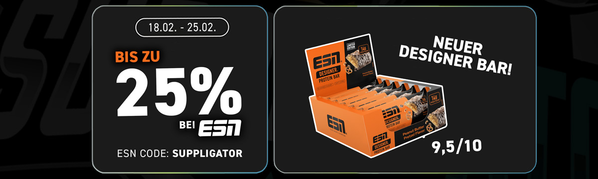 Up to 25% off ESN Designer Bars with the launch of the Peanut Butter Pretzel