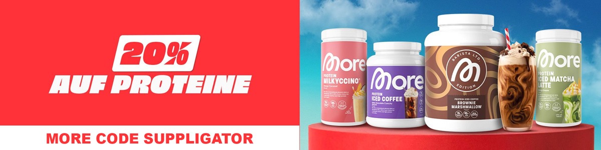 20% off More Proteine, featuring new products and plenty of restocks