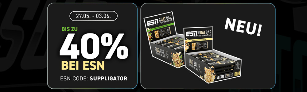 25% off ESN bars and porridge with the launch of the new Goat Bars