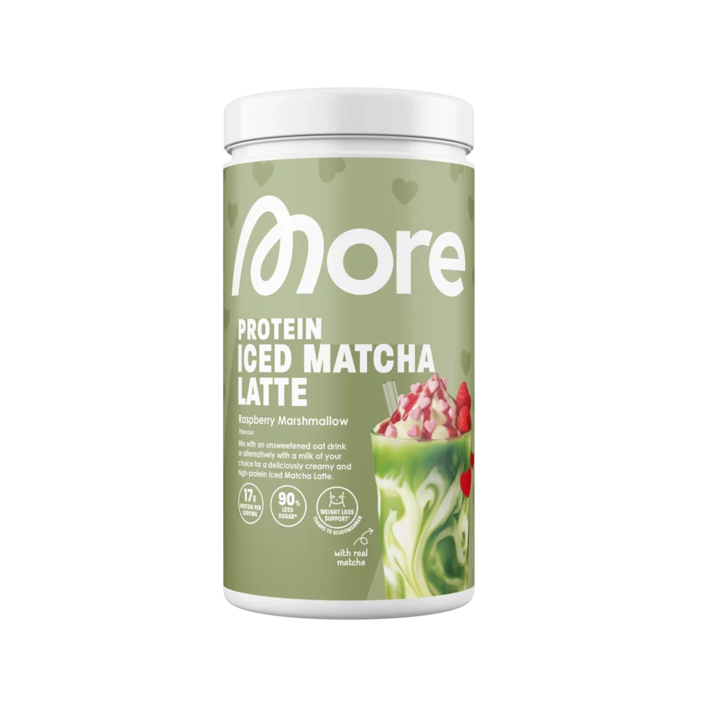 More Protein Iced Matcha Latte Raspberry Marshmallow