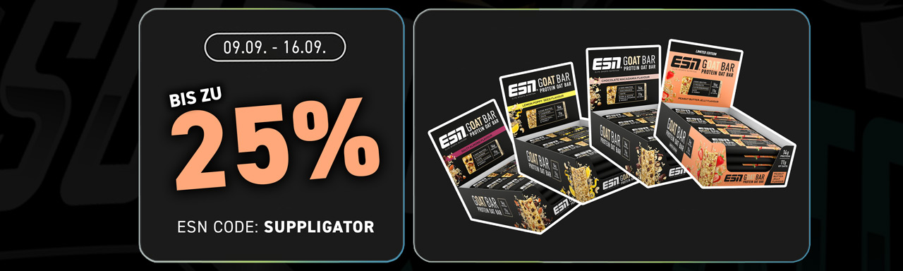 Up to 25% off during ESN GOAT Bar Week